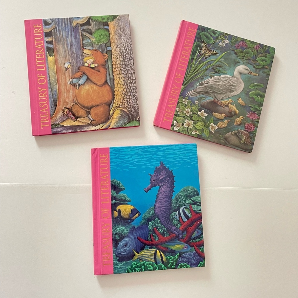 3 Treasury of literature Hardcover Books, Read Aloud Anthology, ….